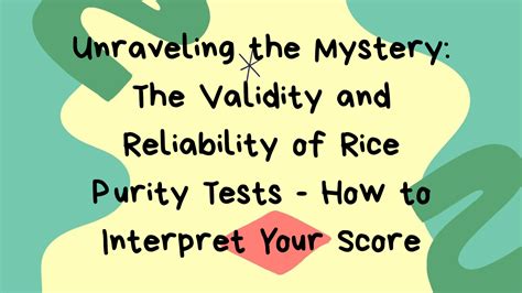 How to Interpret Your Rice Purity Test Score: .